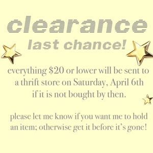 clearance announcement! please read description :)